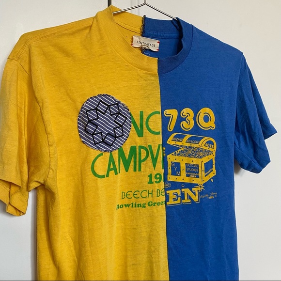 Rentrayage Two Tone T Shirt (sz M) - Picture 2 of 8